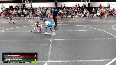 58 lbs Quarterfinal - Cooper Corbett, Roundtree Wrestling Academy vs Preston Ridgeway, Cane Bay