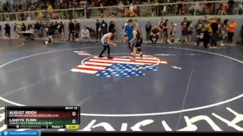 92 lbs Round 1 - August Reigh, Dillingham Wolverine Wrestling Club vs Landyn Dunn, Juneau Youth Wrestling Club Inc.