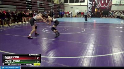 113 lbs Quarterfinal - Payton Kacher, Waterloo West vs Evan Simpson, Cedar Falls