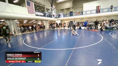 49-51 lbs Round 3 - Emalisa Bojorquez, Utah Eagles Wrestling Club vs Hadley Thomas, Aviator Wrestling Club