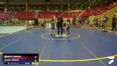 63 lbs 1st Place Match - Bennett Dawson, OK vs Ryker Langley, IA