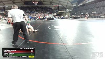 Girls 1B/2B/1A/2A 130 Quarterfinal - Lauren Jenks, Royal (Girls) vs Lexie Garza, Wapato (Girls)