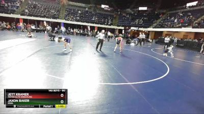 90 lbs Cons. Round 2 - Jaxon Baker, Iowa vs Jett Kramer, Moyer Elite Wrestling