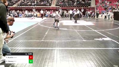 100 lbs Quarterfinal - Taegan Austin, Sperry Wrestling Club vs Chance Dewey, Tulsa Blue T Panthers