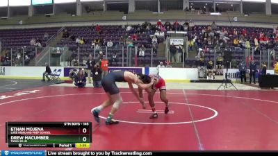 145 lbs Semifinal - Ethan Mojena, Lake Highland Prep School vs Drew Macumber, Tioga Sr HS