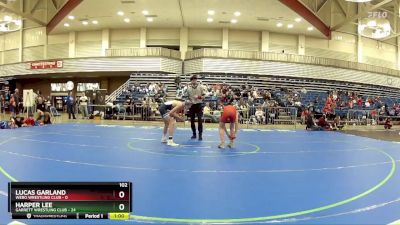 102 lbs Round 2 (6 Team) - Harper Lee, Garrett Wrestling Club vs Lucas Garland, Webo Wrestling Club