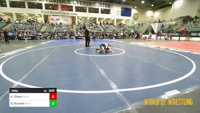 49 lbs Semifinal - Huck Olsen, Mojo Grappling Academy vs Beau Russell, ReZults Wrestling