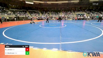 49 lbs Round Of 64 - Baker James, Blaine County Grapplers vs Holden Workman, Perry Wrestling Academy