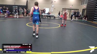 100 lbs Round 3 - Maddox Westendorf, Waverly Area Wrestling Club vs Jacob Rauch, Iowa