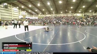 85 lbs Cons. Round 4 - Ryker Anderson, Wasatch Wrestling Club vs Jorge Sagastume, Westlake