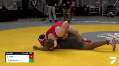 220 lbs Quarterfinal - Brandon Johnson, Lawrence North vs Alex Rose, Terre Haute South Vigo