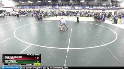 141 lbs 7th Place Match - Connor Krueger, St. Johns (MN) vs Troy Mock, Elmhurst University