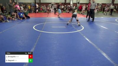 74 lbs Quarterfinal - Jack Smagalla, Iron Horse vs Quinn Bagnell, CLK