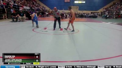 1 - 150 lbs Quarterfinal - Mason Via, Rural Retreat vs James Applegate, Northampton High School