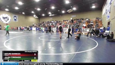 113 lbs 5th Place Match - Julien Coronado, Hoover vs Arturo Barboza, Wasco