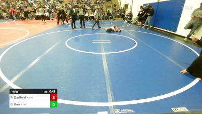 46 lbs Quarterfinal - Phild Crofford, Warrior Wrestling Club vs Bodie Barr, Verdigris Youth Wrestling