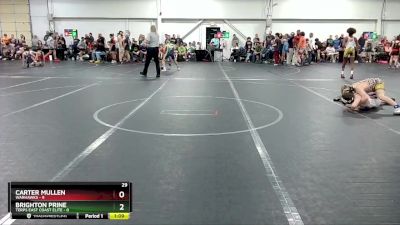 84 lbs Round 3 (4 Team) - Carter Mullen, Warhawks vs Brighton Prine, Terps East Coast Elite