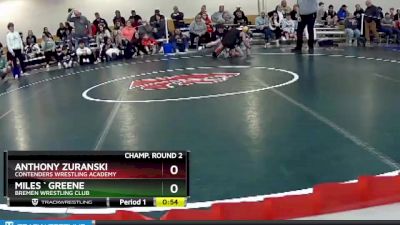 102 lbs Champ. Round 2 - Miles ` Greene, Bremen Wrestling Club vs Anthony Zuranski, Contenders Wrestling Academy