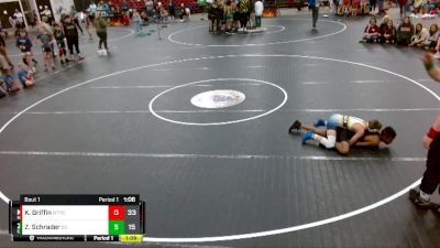 90 lbs Round 1 (3 Team) - Zac Schrader, Eastside vs Kingston Griffin, Ninety Six