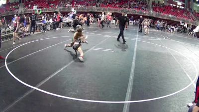 82 lbs Cons. Round 5 - Peyton Eklund, HWA vs Jasmine Lech, Fremont Wrestling Club