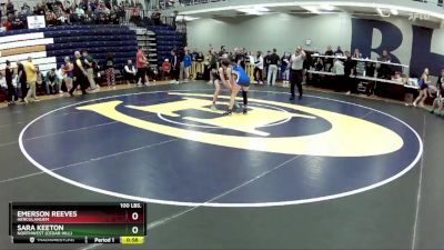 100 lbs. Cons. Round 7 - Emerson Reeves, Herculanuem vs Sara Keeton, Northwest (Cedar Hill)