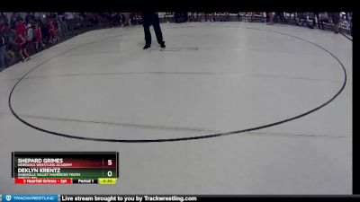 9 lbs Quarterfinal - Shepard Grimes, Nebraska Wrestling Academy vs Deklyn Krentz, Sandhills Valley Mavericks Youth Wrestling