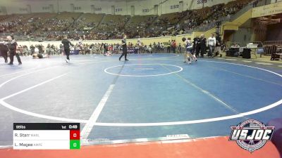 96 lbs Semifinal - Reece Starr, Marlow Outlaws vs Laynie Magee, Amped Wrestling Club