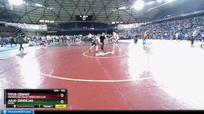 106 lbs Cons. Round 3 - Julio Zendejas, NWWC vs Titus Cesmat, Snoqualmie Valley Wrestling Club