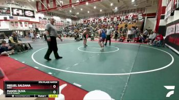 285 lbs 5th Place Match - Mason Oliva, Santa Monica vs Miguel Saldana, Indio