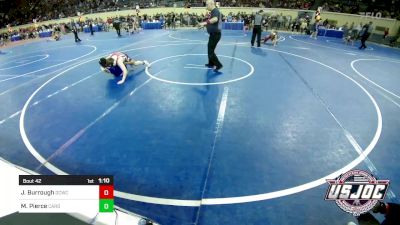 131 lbs Semifinal - Jeremiah Burrough, Deer Creek Wrestling Club vs Major Pierce, Cardinal Wrestling Club