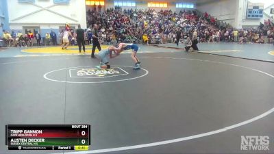 106 lbs Cons. Round 3 - Austen Decker, Sussex Central H S vs Tripp Gannon, Cape Henlopen H S