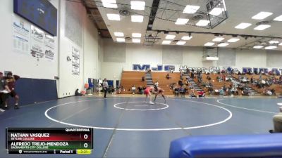 157 lbs Quarterfinal - Alfredo Trejo-Mendoza, Sacramento City College vs Nathan Vasquez, Skyline College