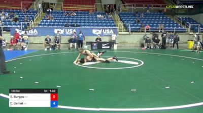 120 lbs Consi Of 16 #2 - Ryan Burgos, New York vs Corey Gamet, Michigan