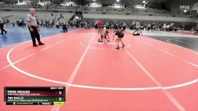 85 lbs Semifinal - Piper Weaver, Open Mats Wrestling Club-AAA vs Tim Rallo, Wentzville Wrestling Federation-AAA