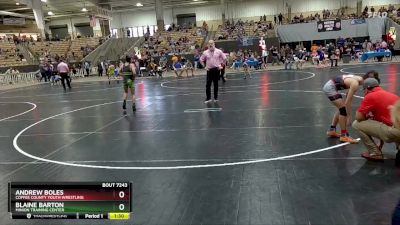 105 lbs Semifinal - Andrew Boles, Coffee County Youth Wrestling vs Blaine Barton, Minion Training Center