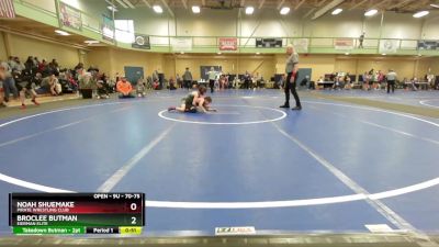 70-75 lbs Semifinal - BrocLee Butman, EIERMAN ELITE vs Noah Shuemake, Pirate Wrestling Club