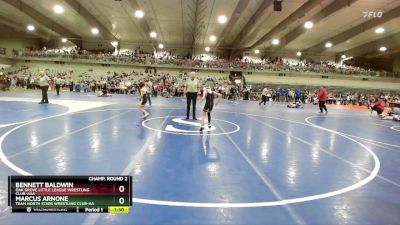 70 lbs Champ. Round 2 - Bennett Baldwin, Oak Grove Little League Wrestling Club-AAA vs Marcus Arnone, Team North Stars Wrestling Club-AA