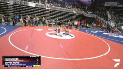 53 lbs Quarterfinal - Nash Bowker, Thermopolis Wrestling Club vs Skipper Pierce, Top Of The Rock Wrestling Club