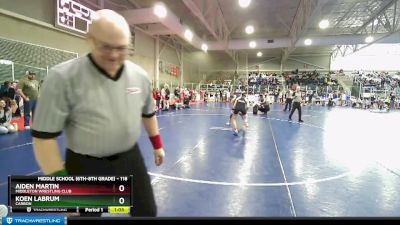 118 lbs 1st Place Match - Koen Labrum, Carbon vs Aiden Martin, Middleton WRESTLING CLUB