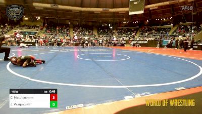 46 lbs Consolation - Cassius Matthias, Nebraska Wrestling Academy vs Joaquin Vasquez, Duran Elite