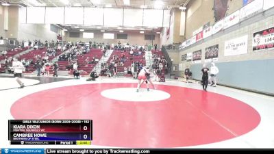 152 lbs Round 1 - Kiara Dixon, Fighting Squirrels WC vs Cambree Howe, Brothers Of Steel