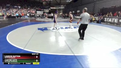 1B/2B 113 Cons. Round 2 - Landon Batton, Cle Elum-Roslyn vs Carter Katz, Columbia (Burbank)