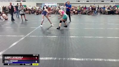 100 lbs Round 3 - Aubrey McNichols, Central Florida Wrestling vs Kaia Stewart, Unaffiliated