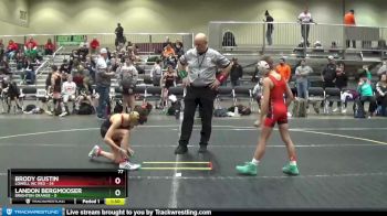 77 lbs Round 2 (4 Team) - Landon Bergmooser, Brighton Orange vs Brody Gustin, Lowell WC Red