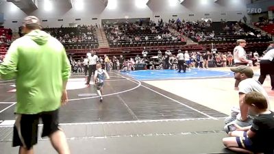 52 lbs Consi Of 4 - Kyler Douglas, Genesis Wrestling vs Jaxon Wolfenberger, Team Tulsa Wrestling Club