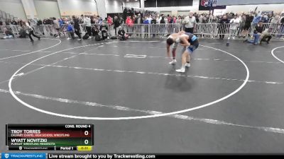 126 lbs Cons. Round 4 - Wyatt Novitzki, Pursuit Wrestling Minnesota vs Troy Torres, Calvary Chapel High School Wrestling