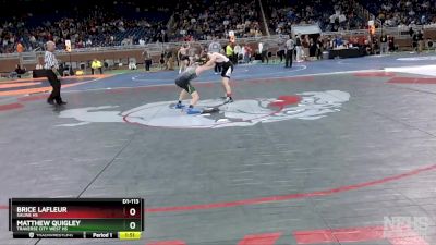 D1-113 lbs Semifinal - Matthew Quigley, Traverse City West HS vs Brice LaFleur, Saline HS