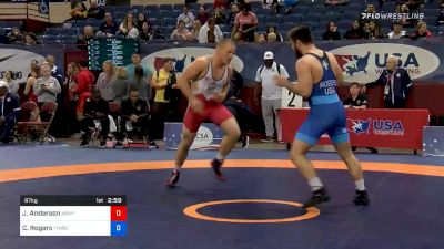 87 kg Semifinal - Jonathan Anderson, Army WCAP / West Point vs Chandler Rogers, Titan Mercury Wrestling Club