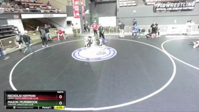 82 lbs Cons. Round 3 - Mason Muirbrook, Turlock Wrestling Club vs Nicholai Hayman, Hemet Youth Wrestling Club