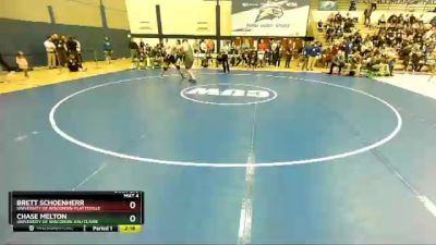 285 lbs Cons. Semi - Brett Schoenherr, University Of Wisconsin-Platteville vs Chase Melton, University Of Wisconsin-Eau Claire